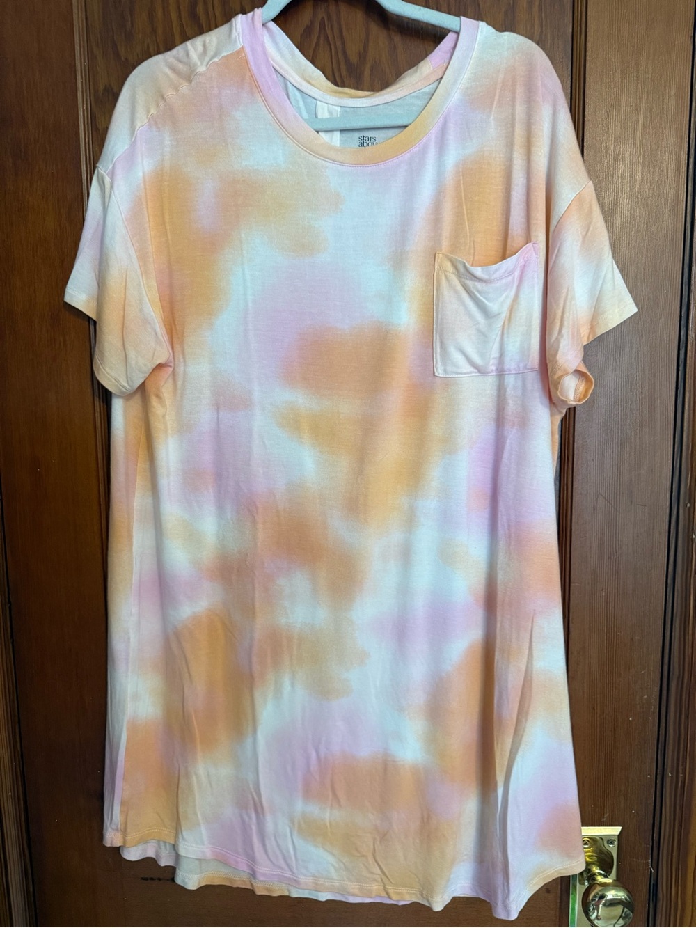 stars above Women’s Pink & Orange Tie Dyed Night Shirt Size XXL